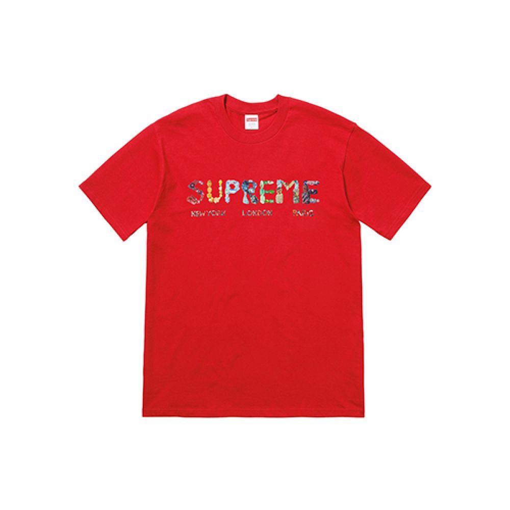 Supreme SS18 Rocks Tee Red Logo T