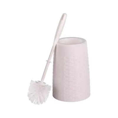 Ёрш туалетный Плетёнка с подставкой (белый) (комплект 20 шт)