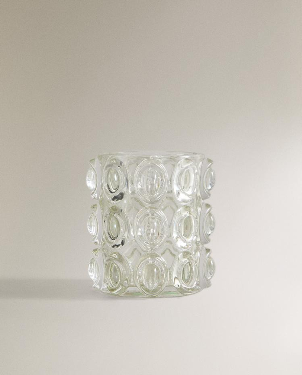 ZARA HOME ПОДСВЕЧНИК С ДЕТАЛЯМИ СФЕРИЧЕСКОЙ ФОРМЫ, ПРОЗРАЧНЫЙ