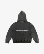 Худи CU8E Garment Dyed Text All right fucked Серый