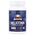 Source Naturals, Sleep Science®, мелатонин, 3 мг, 240 таблеток