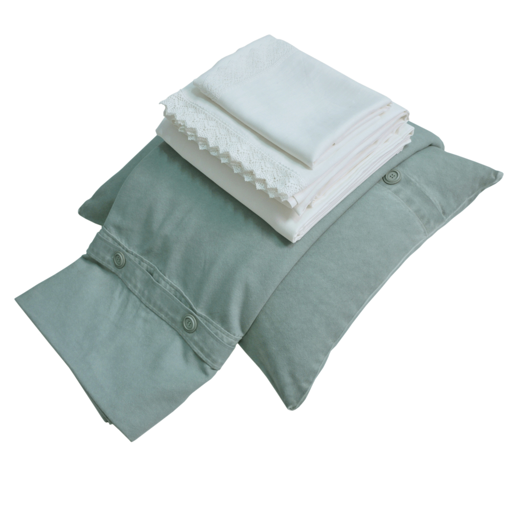 Комплект постельного белья 2 спальный евро макси Hamam Selanik зеленый Турция