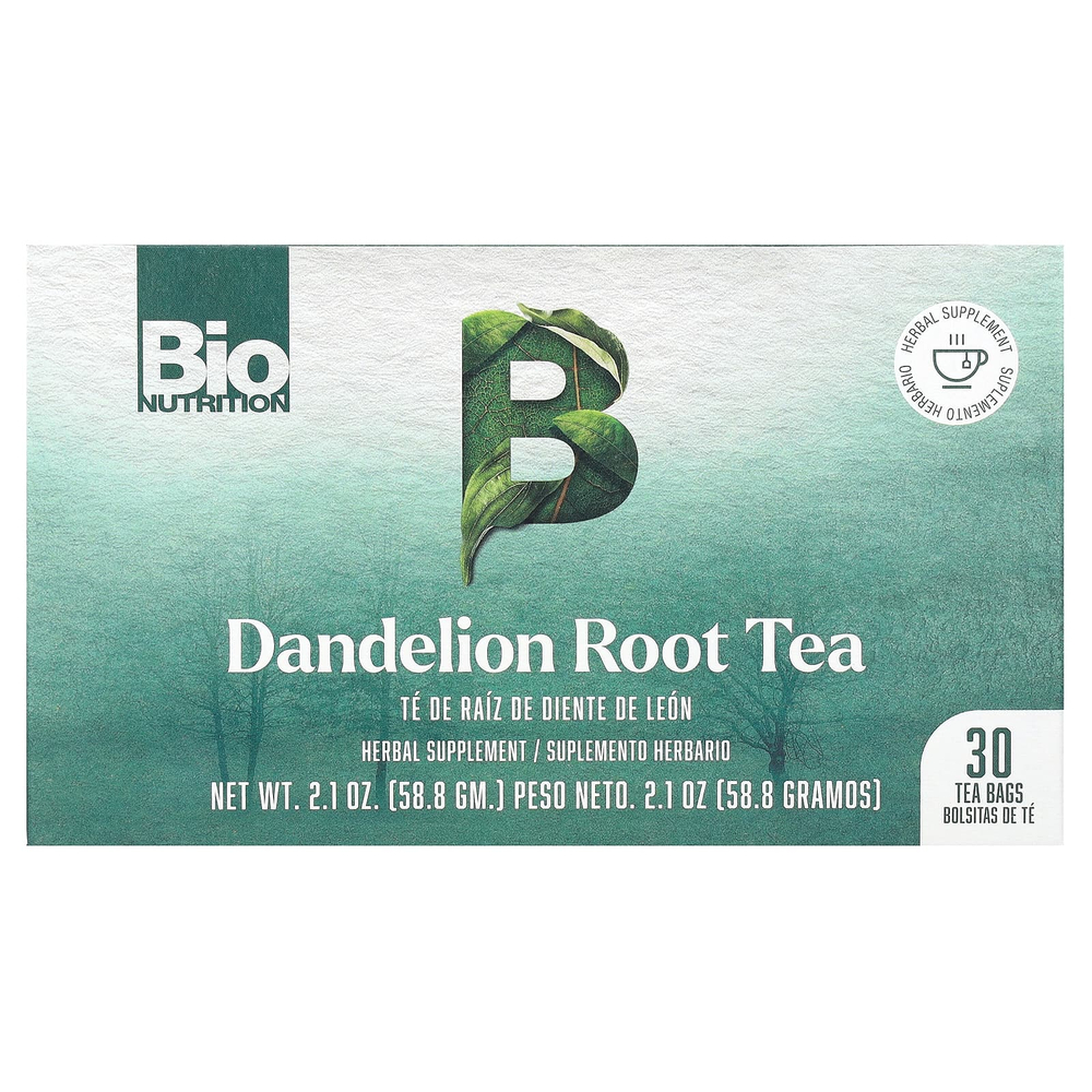 Bio Nutrition, чай из корня одуванчика, без кофеина, 30 чайных пакетиков, 58,8 г (2,1 унции)