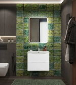 Тумба с раковиной BelBagno MARINO-CER-N-600-2C-SO-BL-P Bianco Lucido