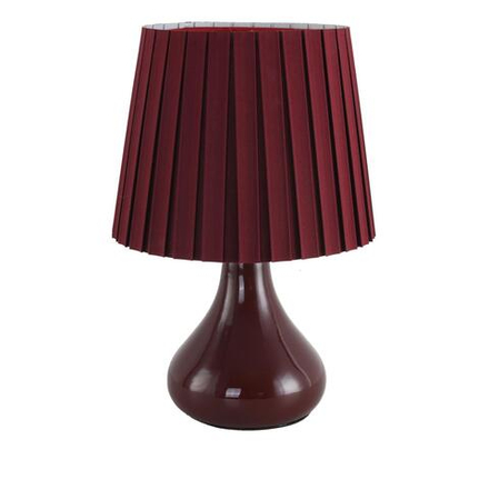8185/1T COUNTY LN26 499 бордовый, керамика/текстиль Настольная лампа E14 1*40W 220V NAINA