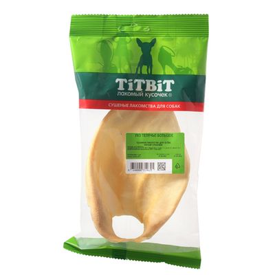 Лакомство TiTBiT Ухо телячье большое для собак