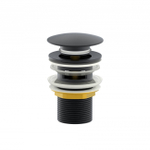 Донный клапан для раковины с переливом 1 1/4 WONZON & WOGHAND, Темный графит (WW-88SS01-BGM)