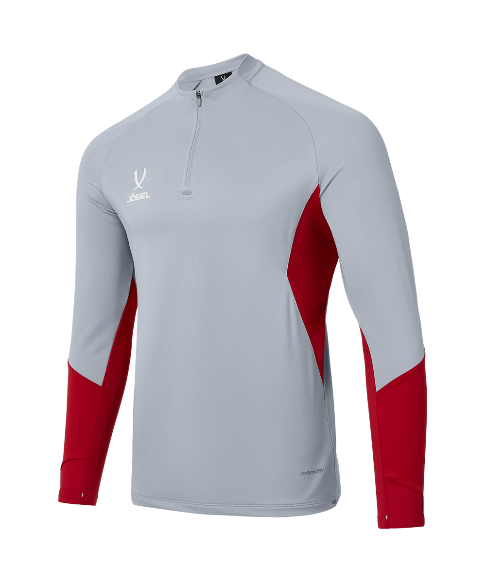 Джемпер тренировочный JOGEL PREMIER PerFormDRY Training Zip Top, серый/темно-красный
