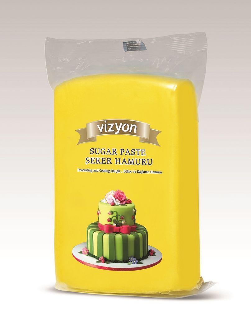 Мастика сахарная желтая Vizyon, 0,5 кг