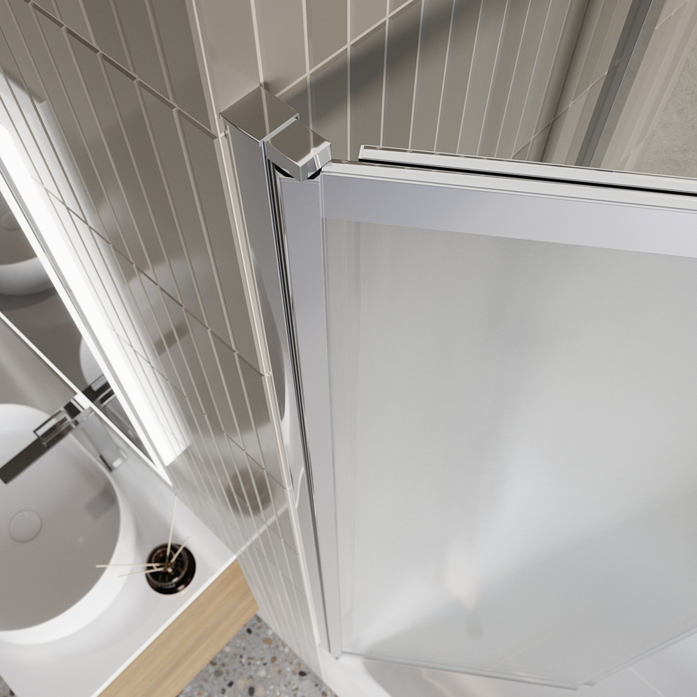 Шторка на ванну BelBagno LUCE-VF-11-90/145-P-Cr