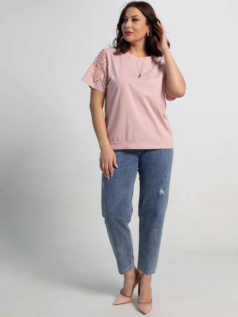 Блуза Флоя (пыльная роза) Б15540-4М LT Collection