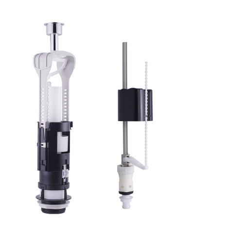 Арматура к смыв. бачку 2-ух Кноп. URAL II+UNI BOTTOM хром 1/2 нижн/подв. пластик 171014 OLI (Россия)