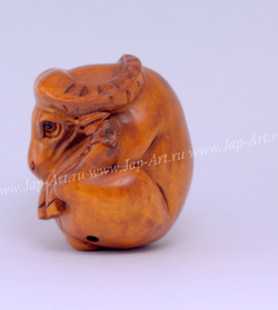 Нэцкэ Буйвол круглый