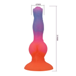 Силиконовый фантазийный фаллоимитатор Hercules - 21,5 см. (Цвет: разноцветный)