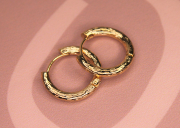 Швензы кольца 19 мм фактурные позолота