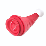 Красный вибростимулятор в форме колпака Magical Santa Hat (Цвет: красный)