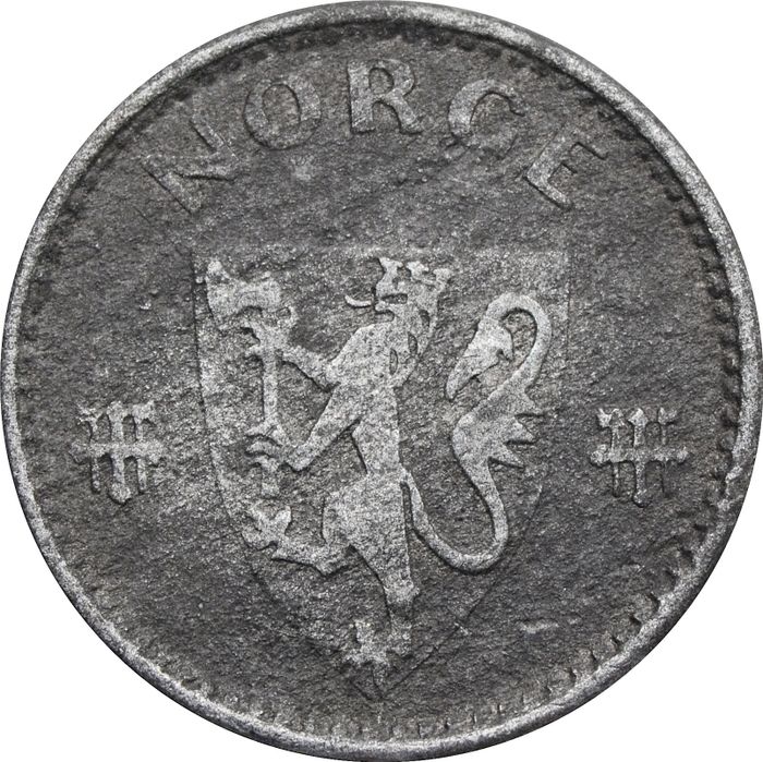 50 эре 1942 Норвегия VF-XF