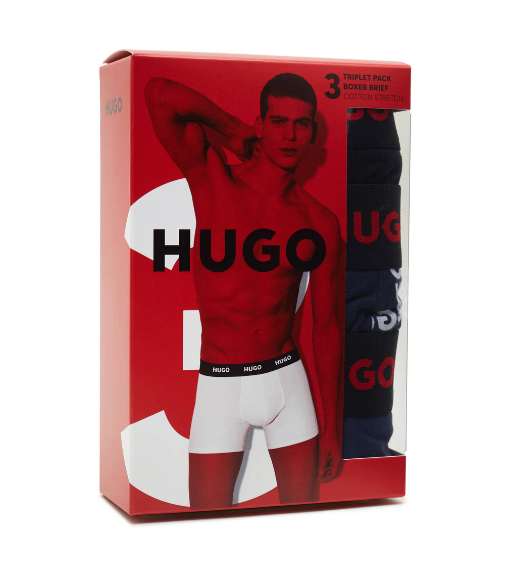 Трусики-боксеры 3шт. TRPLT DESIGN Hugo Bodywear - темно-синий(50510192)