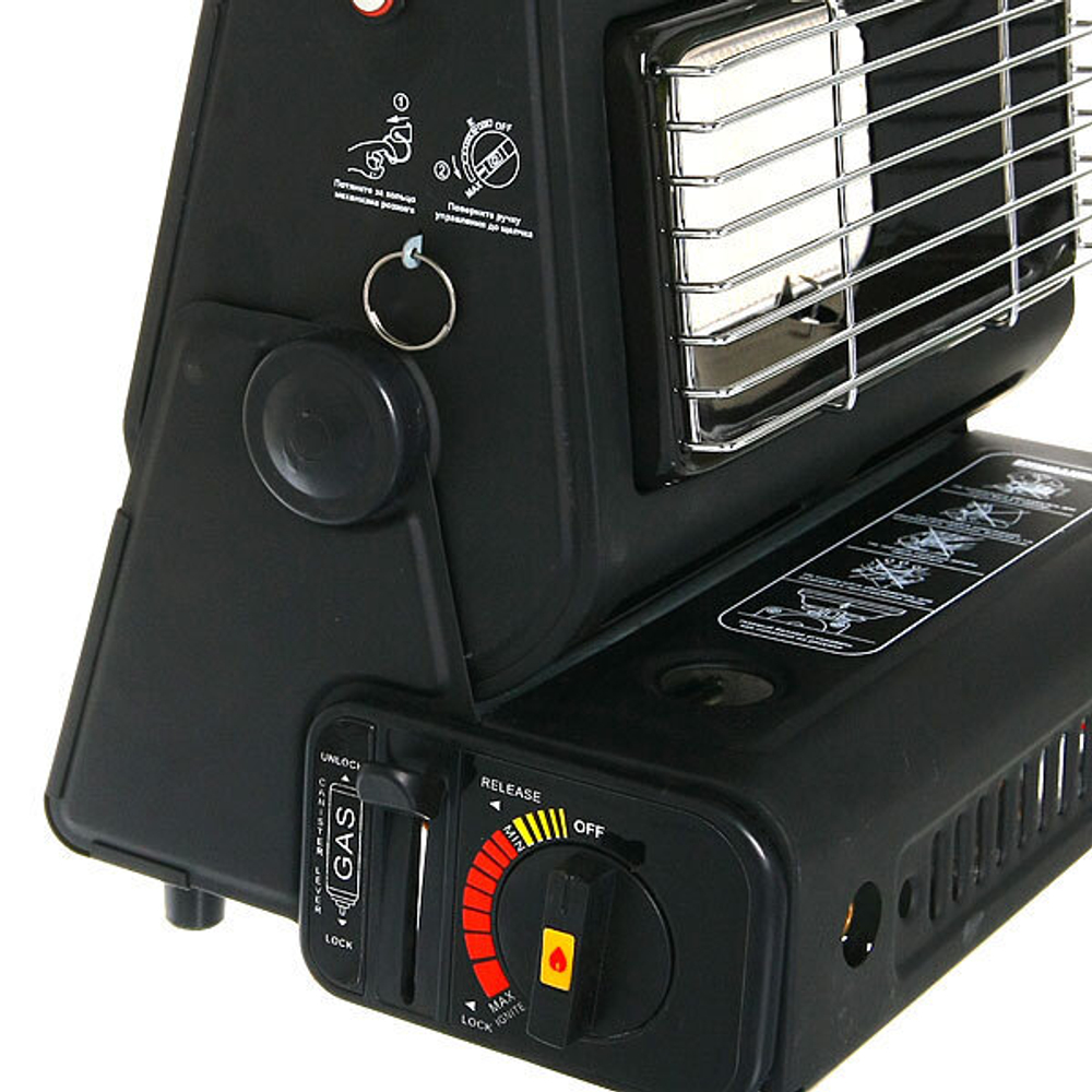 Плита газовая с функцией обогревателя, туристическая ТУРИСТМАСТЕР