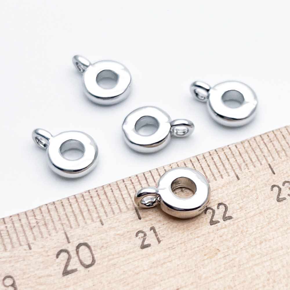 Бейл, цвет серебро (родий), размер 11*8*2,2 мм, отверстие 3,5 мм, цена за 1 шт