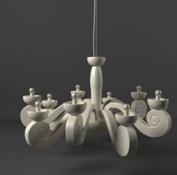 люстра  Masiero Botero 5+5 ( черная )