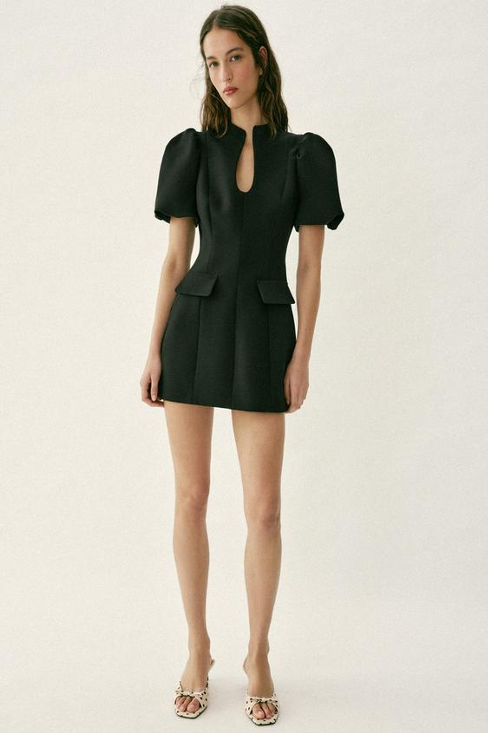 КОРОТКОЕ ПЛАТЬЕ С БАЛОННЫМИ РУКАВАМИ - ZARA