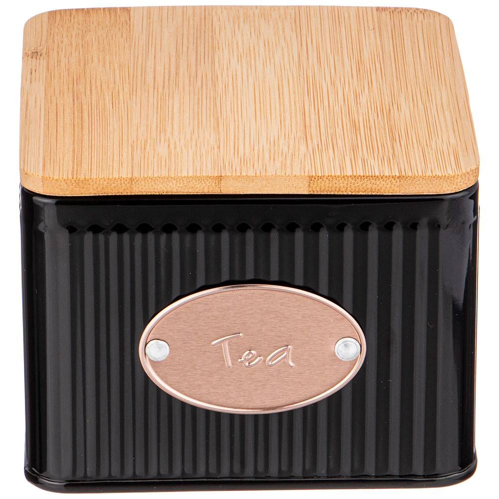 БАНКА AGNESS "ЧЕРНОЕ ЗОЛОТО"ДЛЯ ЧАЙНЫХ ПАКЕТИКОВ 11*11*7 СМ (КОР=24ШТ.)