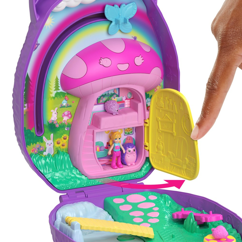 Polly Pocket - СЕМЬЯ ЕЖИКОВ Компактная сумочка + набор для игры JBJ91