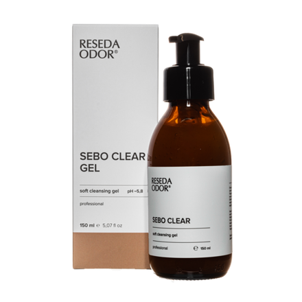 Sebo Clear soft cleansing gel with oil  absorbing and astringent affects, pH 5,8