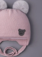 Шапка для девочки зимняя вязаная с ушками
