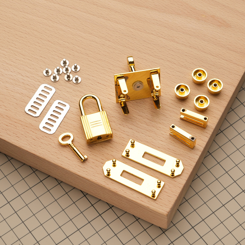 Комплект фурнитуры для сумки Birkin 30/35, цинковый сплав, цвет золото