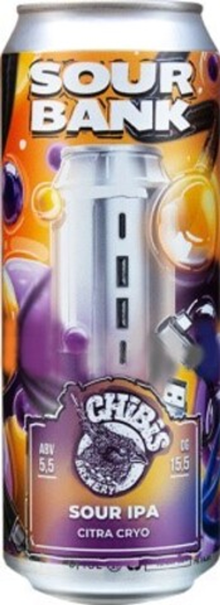 Пиво Чибис Сауэр Бэнк Цитра, Крио / Chibis Sour Bank Citra, Cryo 0.45 - банка