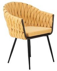 Стул обеденный DOBRIN MATILDA, жёлтая ткань (LAR 275-8)