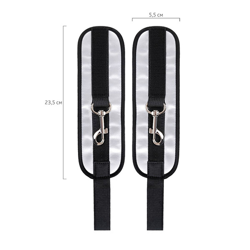 Серебристо-черные наручники ToyFa Anonymo 310107