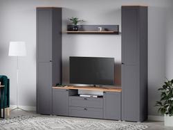 Гостиная Остин 2 графит/дуб золотой