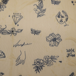 Сетка эластичная ТАТУ (телесный/черный), Турция