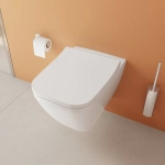 Унитаз подвесной Vitra Integra Square 9856B003-7207 безободковый с инсталляцией, с крышкой микролифт, кнопка хром