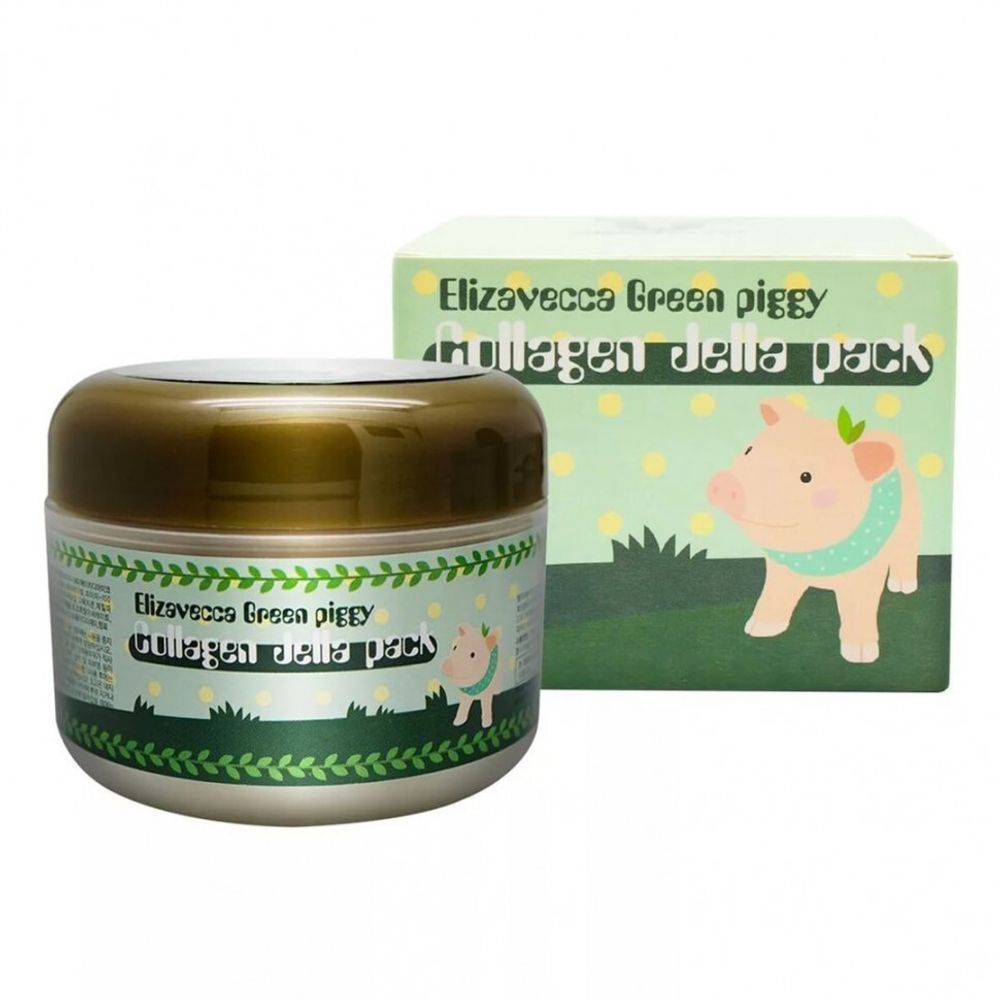 Маска для лица Elizavecca желейная с коллагеном Лифтинг Green Piggy Collagen Jella Pack 100 мл