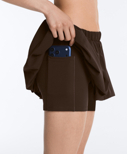 Oysho Юбка-баллон high rise Compressive, темно-коричневый