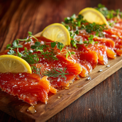 Лосось слабосоленый нарезка, 200 гр