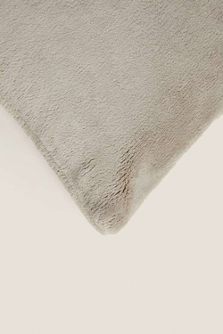 ZARA HOME ОДНОТОННЫЙ ЧЕХОЛ ДЛЯ ДЕКОРАТИВНОЙ ПОДУШКИ ИЗ ФЛИСА, ПЕСОЧНЫЙ