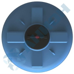 Емкость Анион цилиндрическая с дыхательным клапаном 1000 л. вертикальная (1300x1300x1010см;синий) - арт.559386