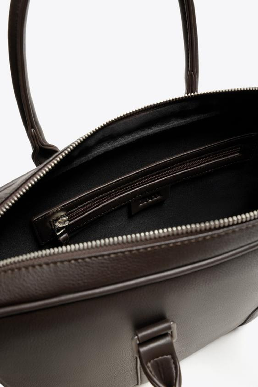 ZARA ПОРТФЕЛЬ ТЕКСТУРНЫЙ, КОРИЧНЕВЫЙ