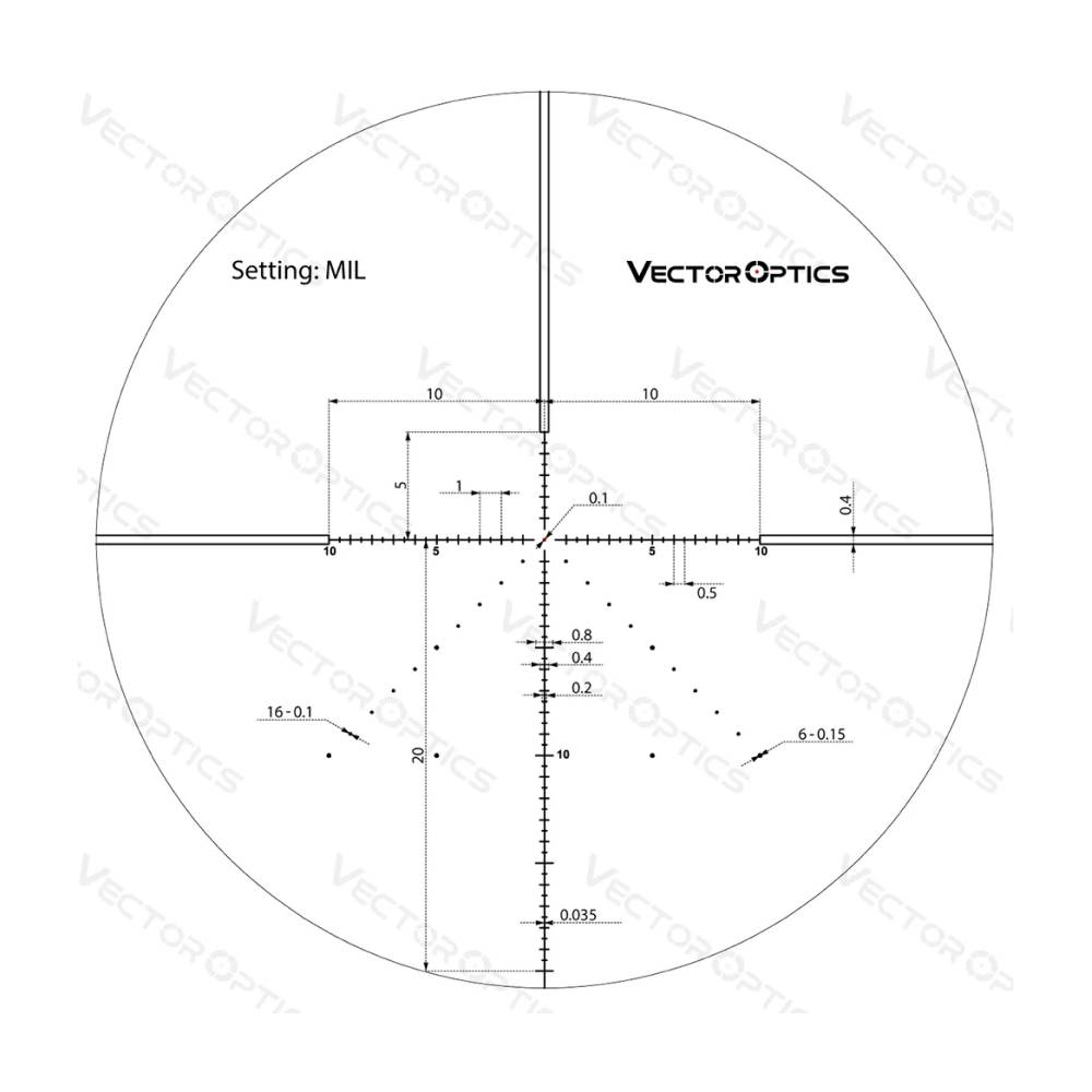 Оптический прицел Vector Optics 30мм FFP VEYRON 6-24x44 ( установка на Тигр, СВД, ОП-СКС, ВПО-208 / Сетка MPR-V5 / с подсветкой )