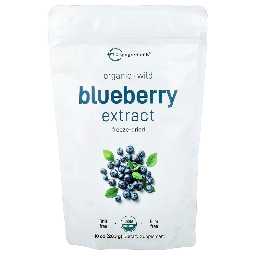 Micro Ingredients, Органический, лиофилизированный экстракт голубики, 283 г (10 унций)