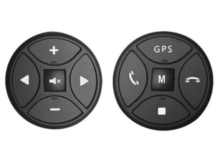 Кнопки на руль / подлокотник. Беспроводные, под фрезу (в комплекте) или на 3М скотч, красная подсветка