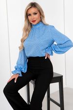 Блуза Моника (голубой/горошек) Б11-217/2 Nikol