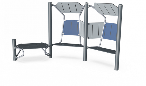 Двойное место встречи со скамейкой