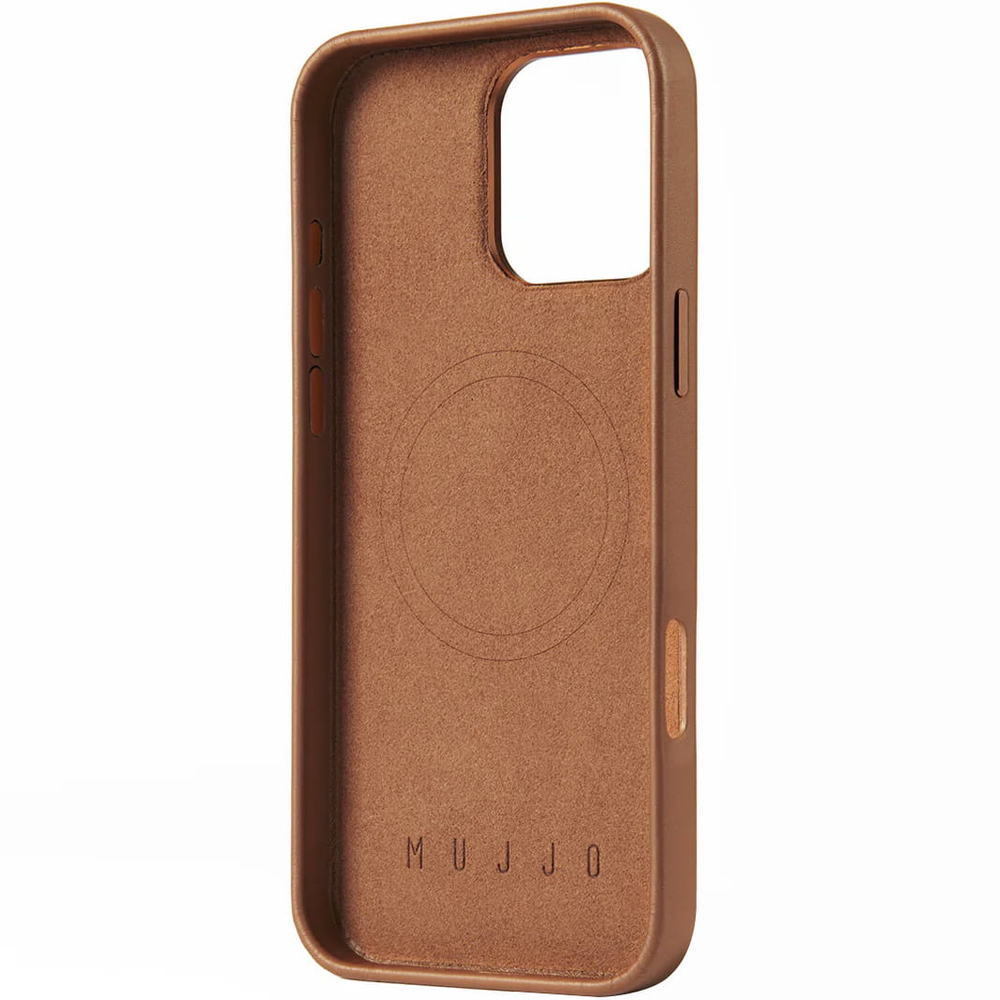 Чехол Mujjo Leather Case - iPhone 16 Pro Max - Magsafe Compatible - Braun