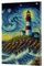 Van Gogh 8 - Deniz Feneri Çizgili Yan Boyamalı Defter